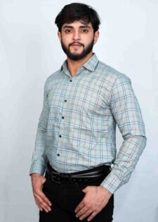 Premium Grey Trendy Check shirt