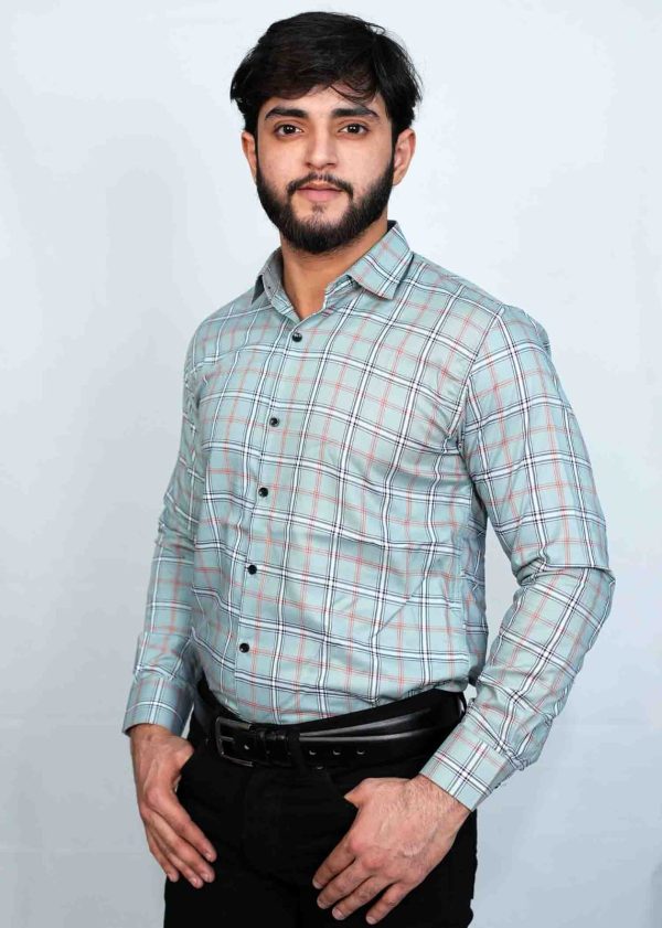 Premium Grey Trendy Check shirt